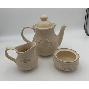 Remembrance by Pfaltzgraff 48 OZ. BEVERAGE SERVER ,Creamer & Sugar Bowl No Lid